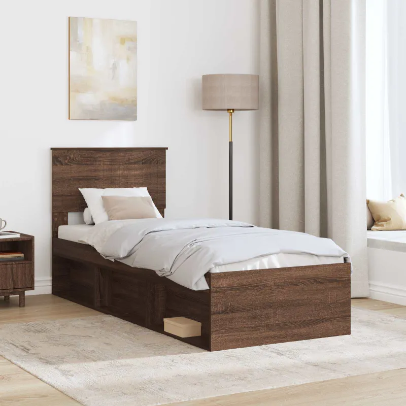 Lovos rėmas Rudas ąžuolas 75 x 190 cm Kietos pušies mediena