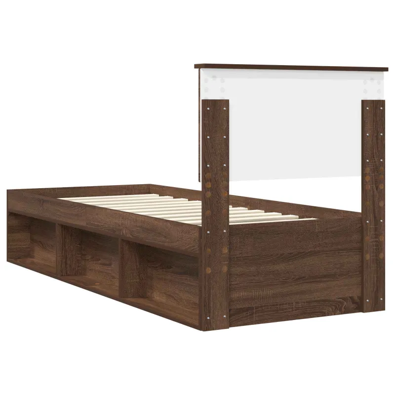 Lovos rėmas Rudas ąžuolas 75 x 190 cm Kietos pušies mediena