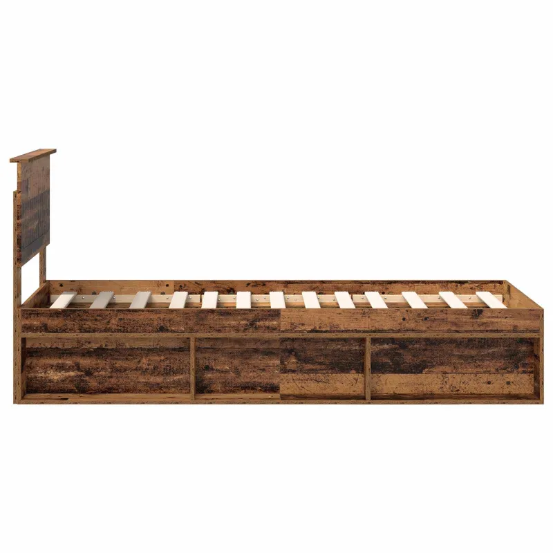 Lovos rėmas Senas medis 75 x 190 cm Kietos pušies mediena