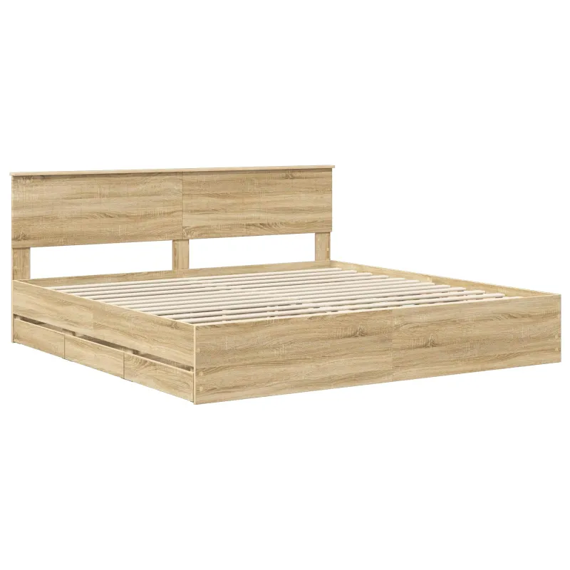 Lovos rėmas Sonoma ąžuolas 200 x 200 cm Inžinerinė mediena