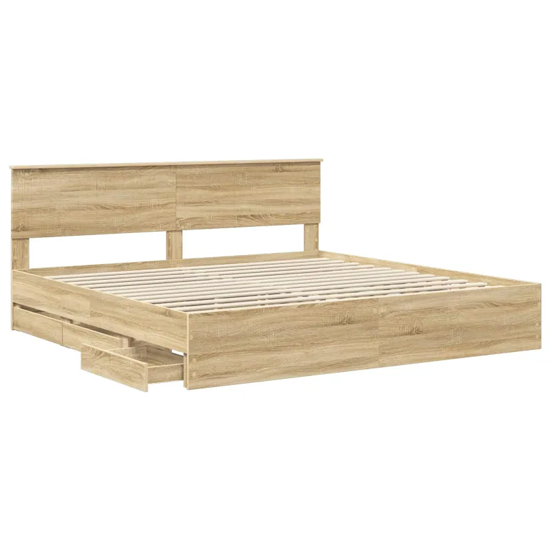 Lovos rėmas Sonoma ąžuolas 200 x 200 cm Inžinerinė mediena