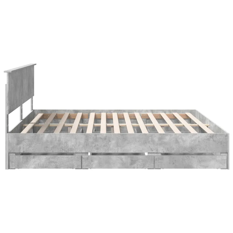 Lovos rėmas Betono pilka 200 x 200 cm Inžinerinė mediena