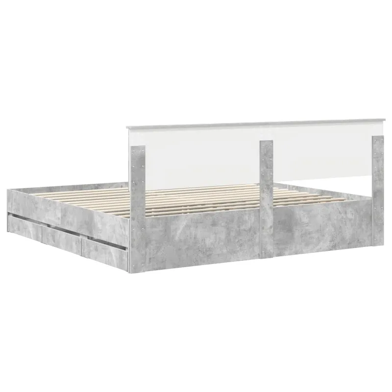 Lovos rėmas Betono pilka 200 x 200 cm Inžinerinė mediena
