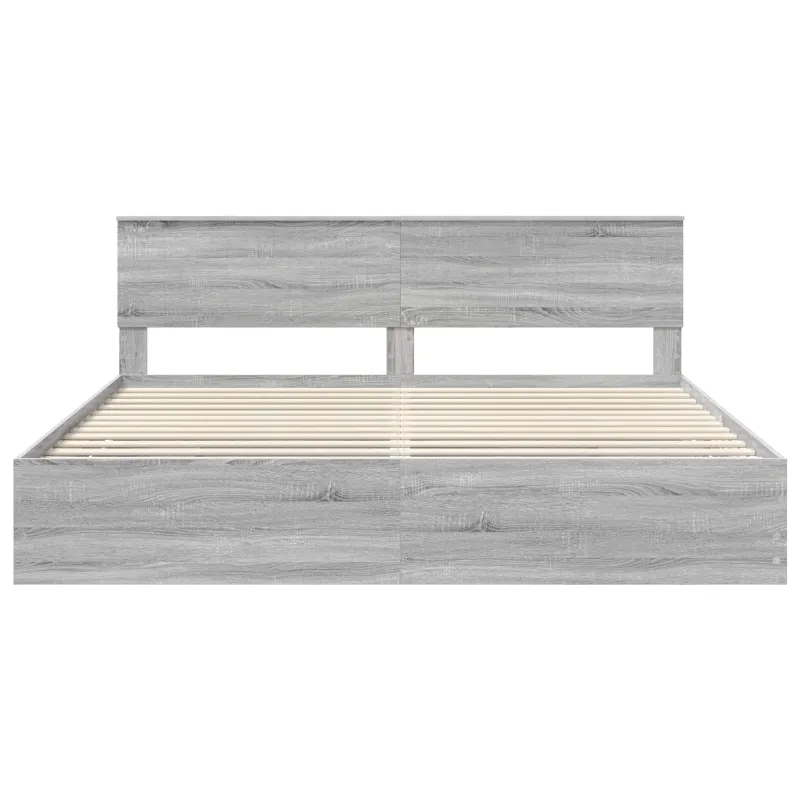 Lovos rėmas Pilkas Sonoma 200 x 200 cm Inžinerinė mediena