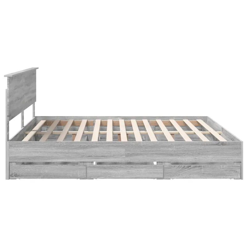Lovos rėmas Pilkas Sonoma 200 x 200 cm Inžinerinė mediena