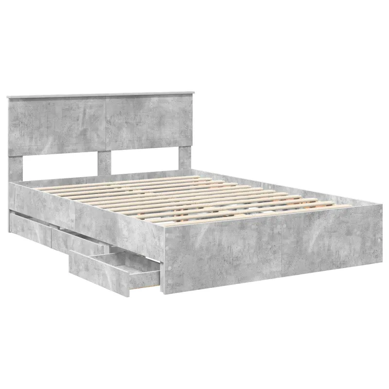Lovos rėmas Betono pilka 135 x 190 cm Inžinerinė mediena