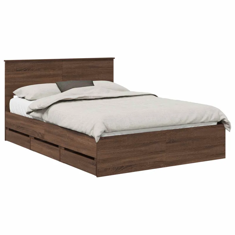 Lovos rėmas Rudas ąžuolas 135 x 190 cm Inžinerinė mediena