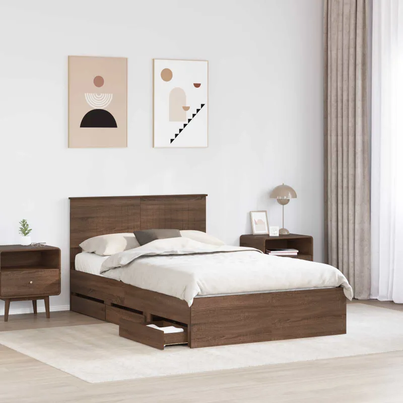 Lovos rėmas Rudas ąžuolas 120 x 190 cm Inžinerinė mediena