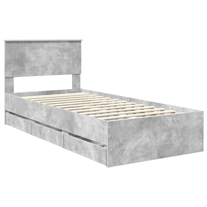 Lovos rėmas Betono pilka 90 x 200 cm Inžinerinė mediena