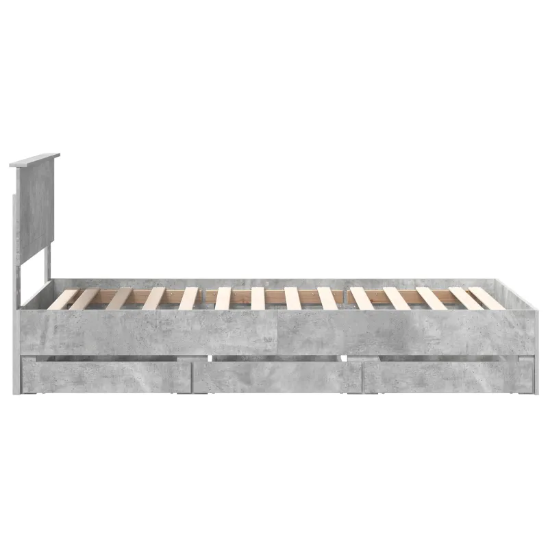 Lovos rėmas Betono pilka 90 x 200 cm Inžinerinė mediena