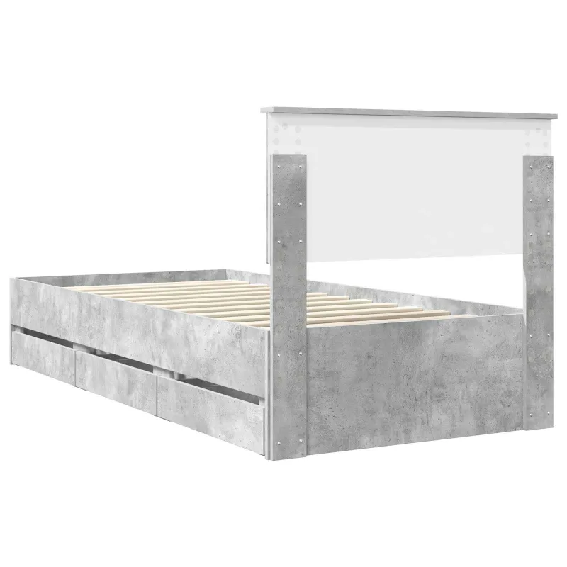 Lovos rėmas Betono pilka 90 x 200 cm Inžinerinė mediena