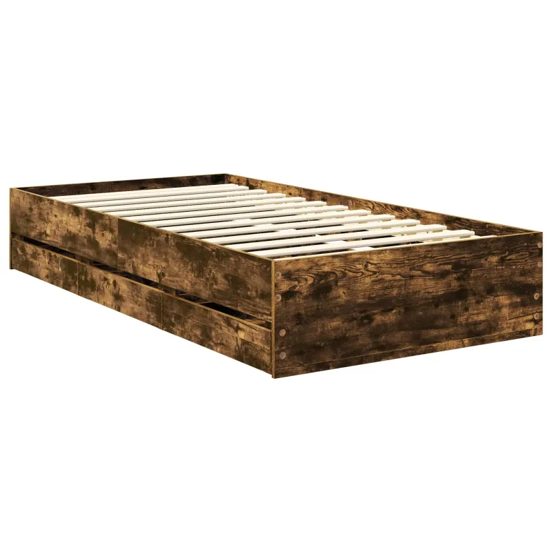 Lovos rėmas Rūkyta ąžuolas 90 x 200 cm Inžinerinė mediena