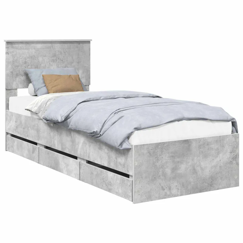 Lovos rėmas Betono pilka 75 x 190 cm Inžinerinė mediena