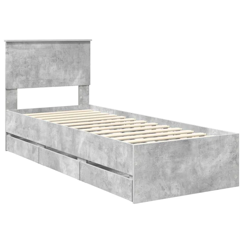 Lovos rėmas Betono pilka 75 x 190 cm Inžinerinė mediena