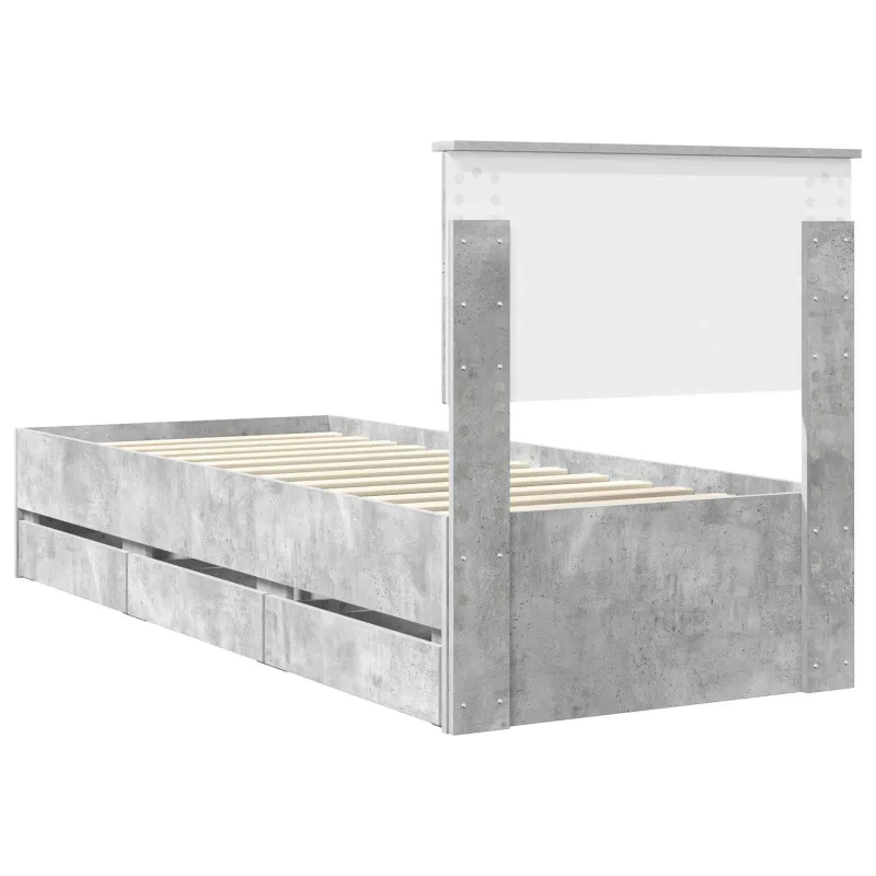Lovos rėmas Betono pilka 75 x 190 cm Inžinerinė mediena