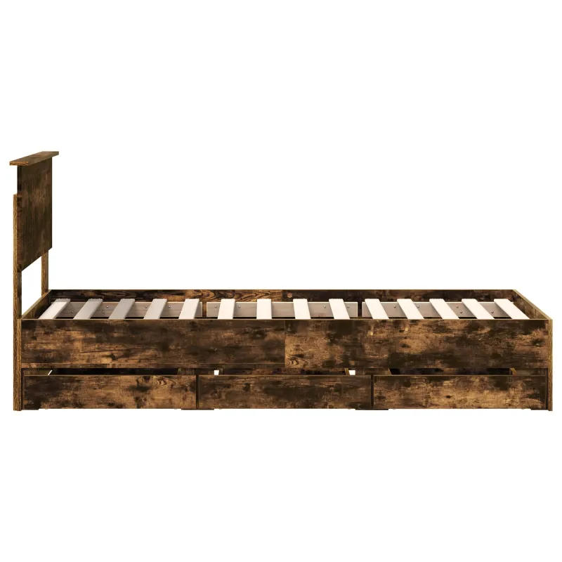 Lovos rėmas Rūkyta ąžuolas 75 x 190 cm Inžinerinė mediena