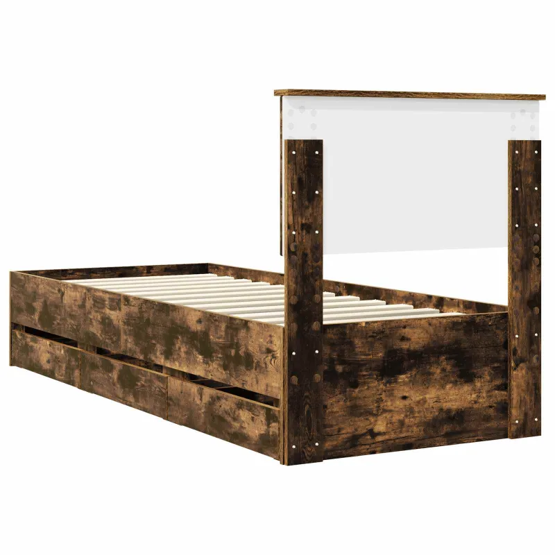 Lovos rėmas Rūkyta ąžuolas 75 x 190 cm Inžinerinė mediena