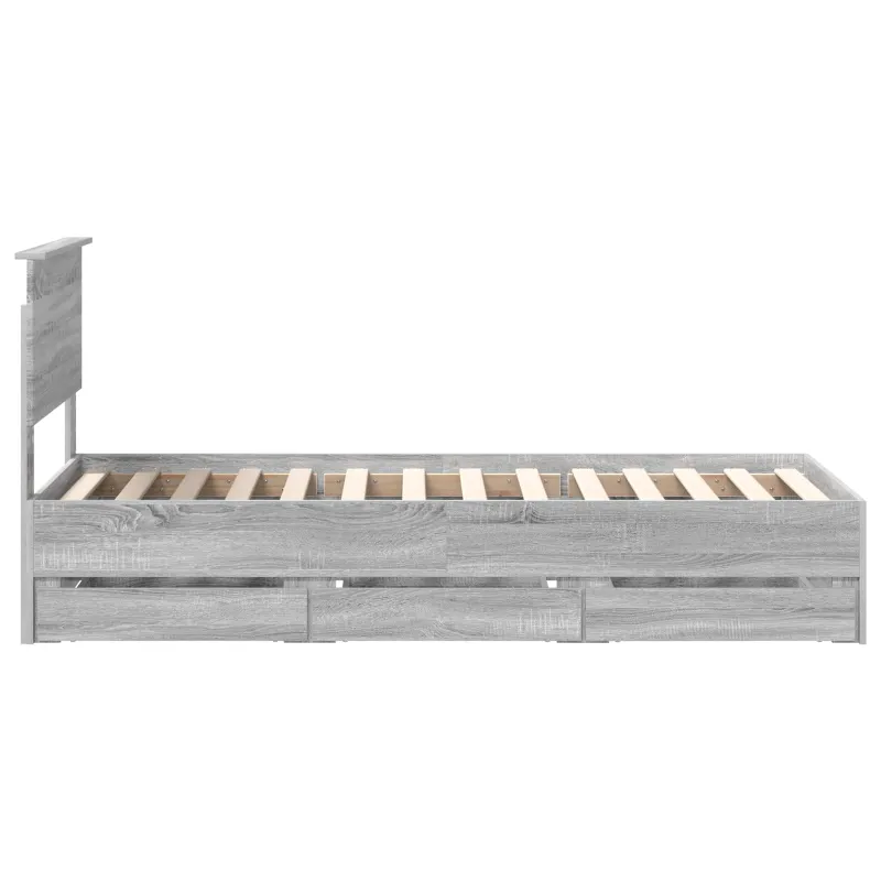 Lovos rėmas Pilkas Sonoma 75 x 190 cm Inžinerinė mediena