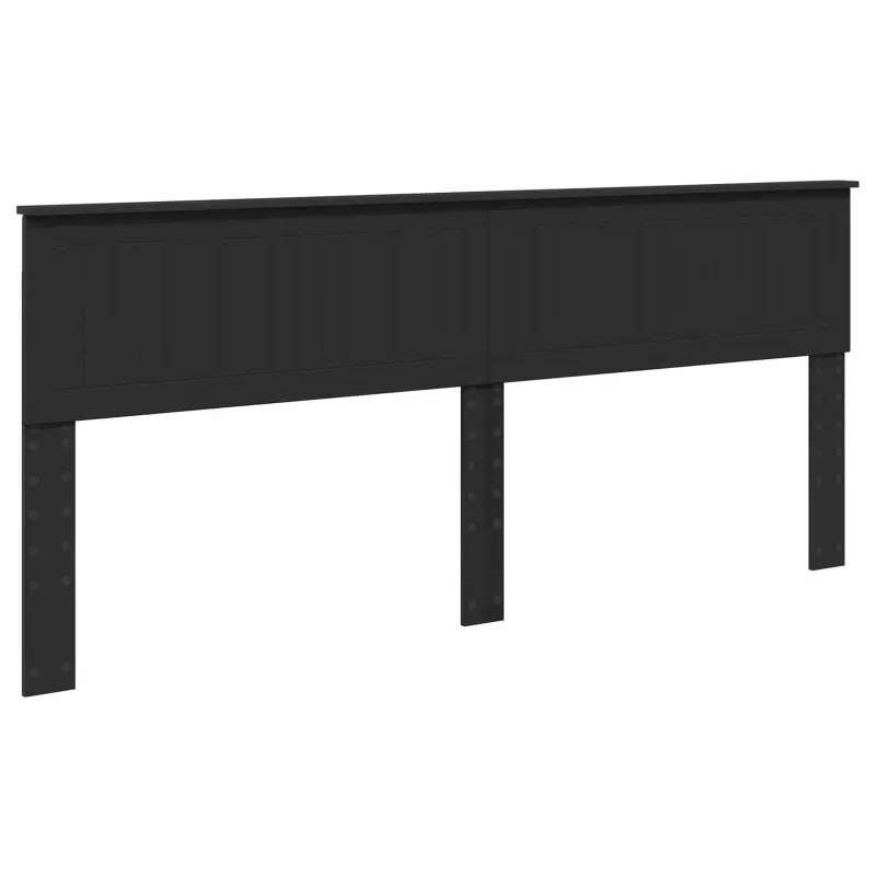 Saugos lova su galvūgalio Juoda 200 x 200 cm Apdirbta mediena