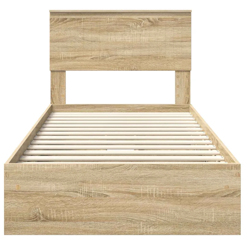 Saugos lova Sonoma ąžuolas 90 x 190 cm Apdirbta mediena