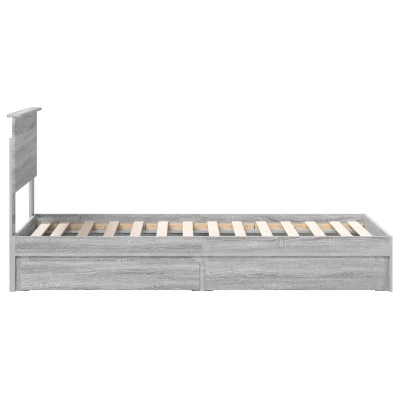 Saugos lova Pilkas Sonoma 75 x 190 cm Apdirbta mediena