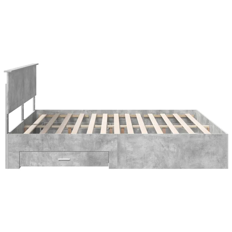 Lovos rėmas Betono pilka 200 x 200 cm Apdirbta mediena