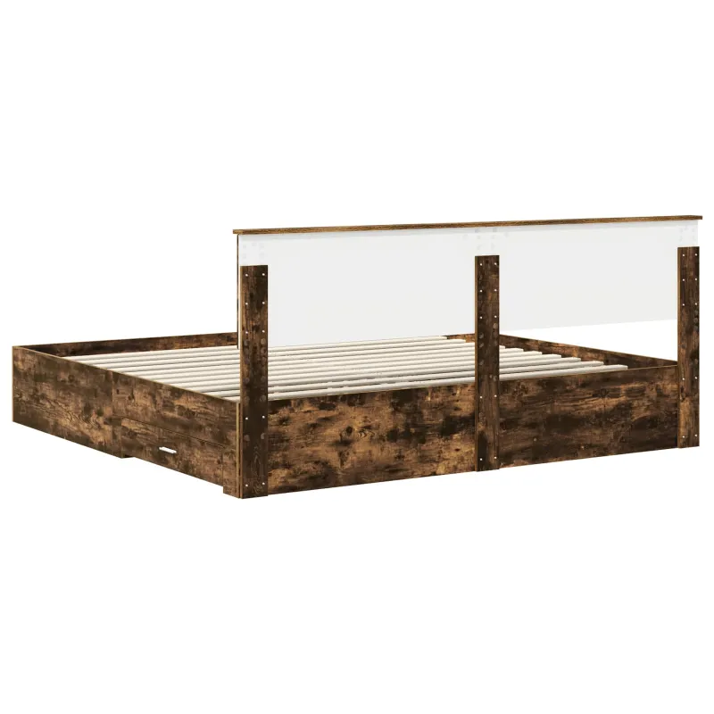 Lovos rėmas Rūkyta ąžuolas 200 x 200 cm Apdirbta mediena