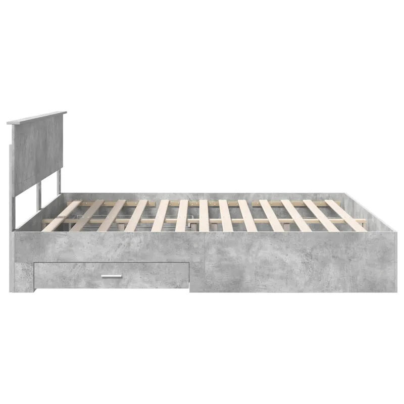 Lovos rėmas Betono pilka 180 x 200 cm Apdirbta mediena