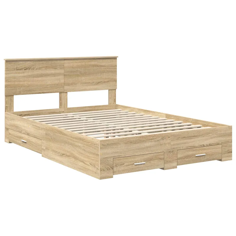 Lovos rėmas Sonoma ąžuolas 140 x 190 cm Apdirbta mediena