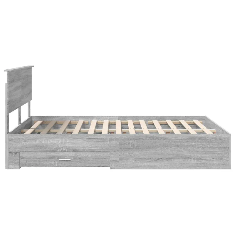 Lovos rėmas Pilkas Sonoma 140 x 190 cm Apdirbta mediena