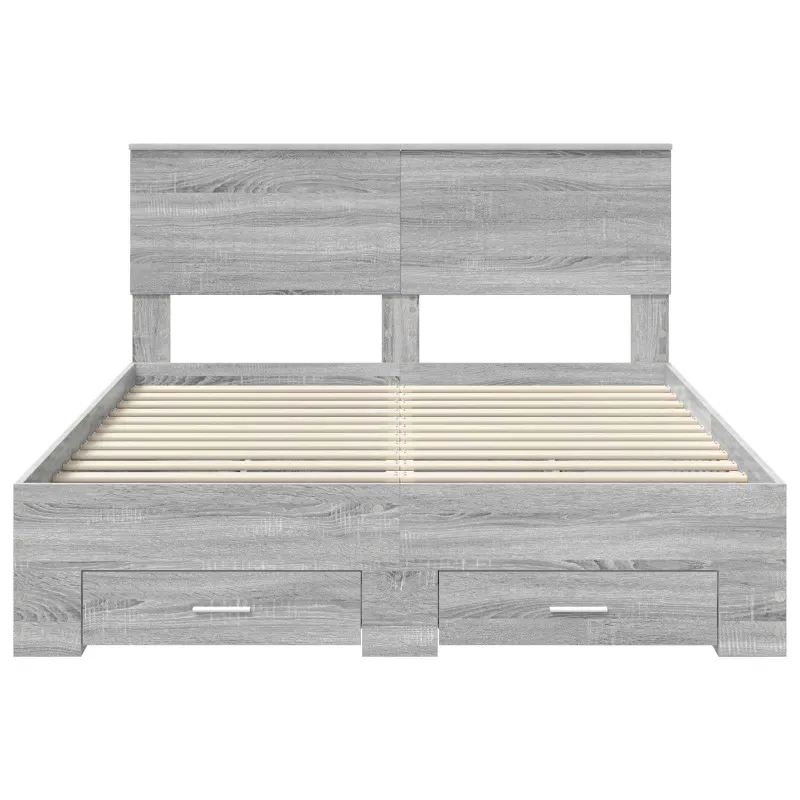 Lovos rėmas Pilkas Sonoma 135 x 190 cm Apdirbta mediena