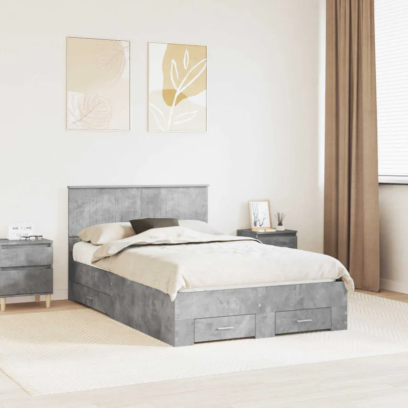 Lovos rėmas Betono pilka 120 x 200 cm Apdirbta mediena