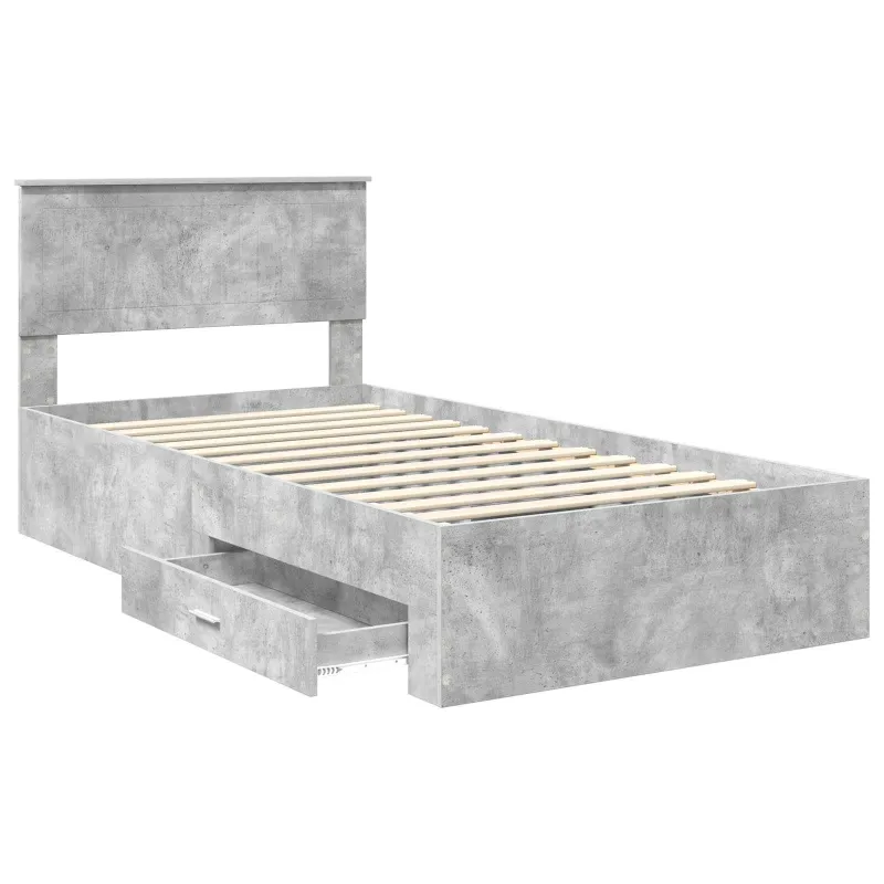 Lovos rėmas Betono pilka 100 x 200 cm Apdirbta mediena