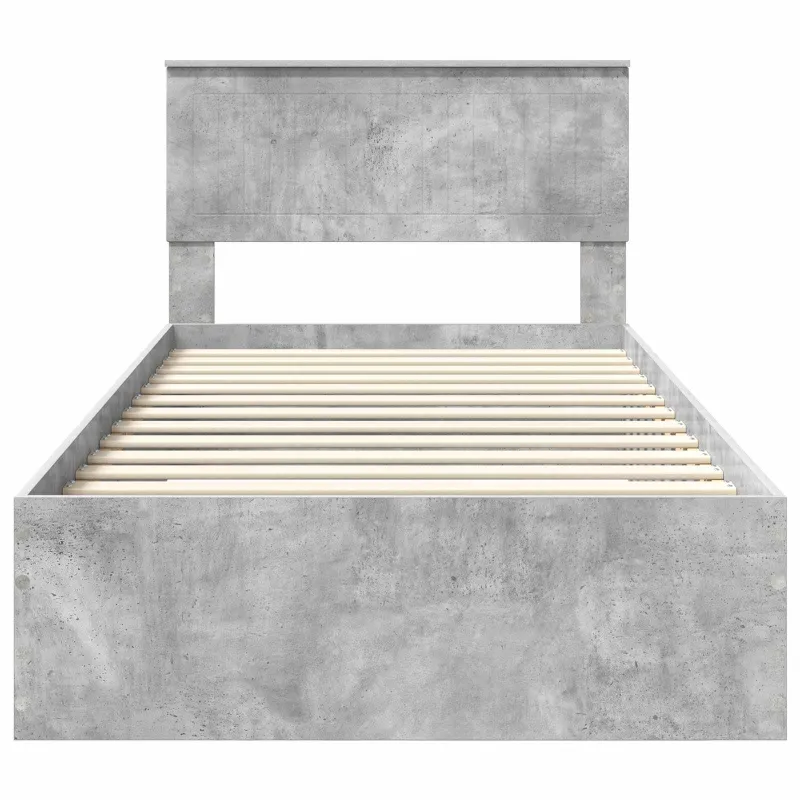 Lovos rėmas Betono pilka 100 x 200 cm Apdirbta mediena