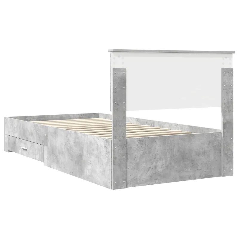 Lovos rėmas Betono pilka 100 x 200 cm Apdirbta mediena