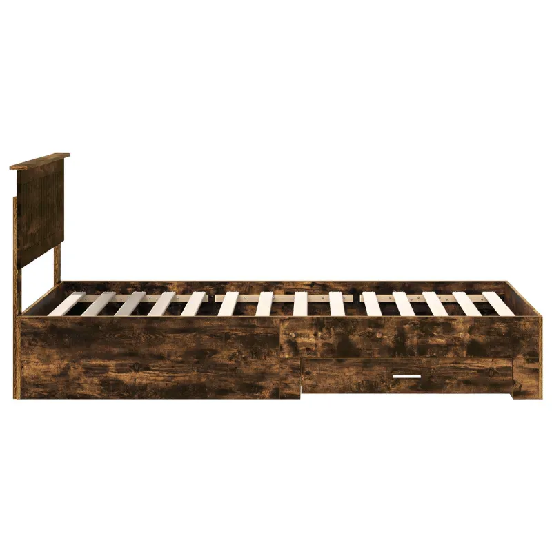 Lovos rėmas Rūkyta ąžuolas 100 x 200 cm Apdirbta mediena