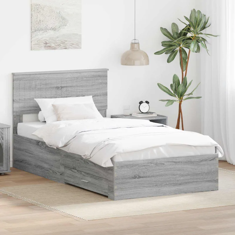 Lovos rėmas Pilkas Sonoma 100 x 200 cm Apdirbta mediena