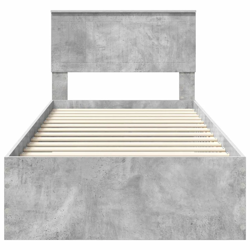 Lovos rėmas Betono pilka 90 x 200 cm Apdirbta mediena