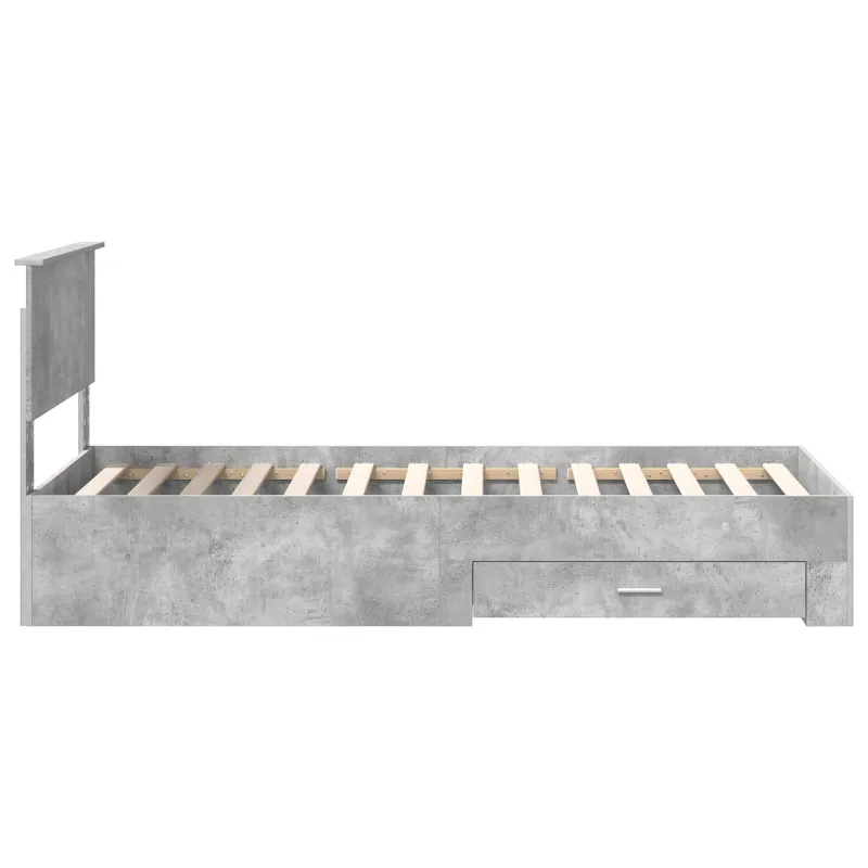 Lovos rėmas Betono pilka 90 x 200 cm Apdirbta mediena