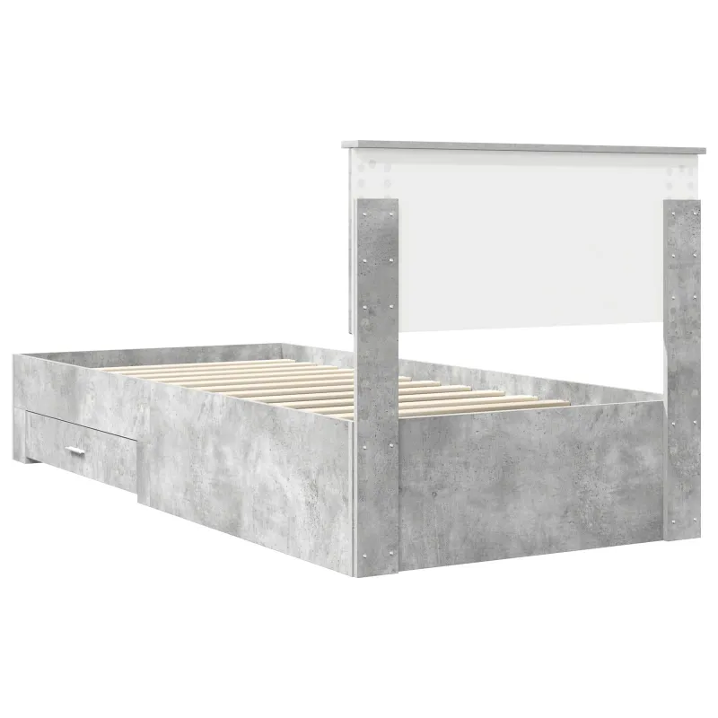 Lovos rėmas Betono pilka 90 x 200 cm Apdirbta mediena