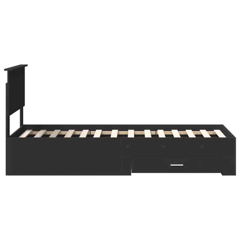 Lovos rėmas Juodas ir sidabrinis 75 x 190 cm Apdirbta mediena