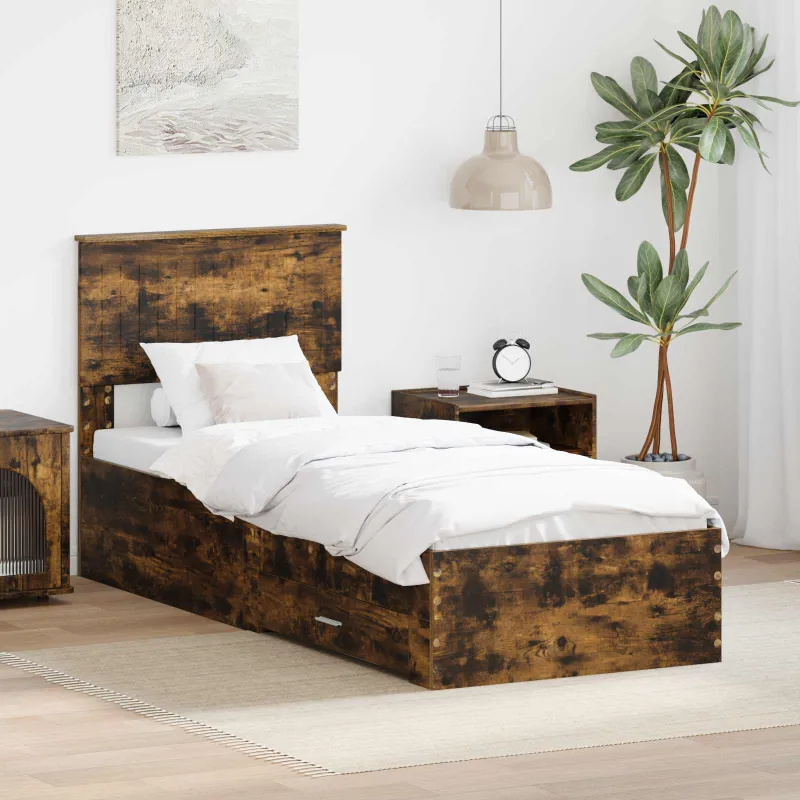 Lovos rėmas su galvūgalio Rūkyto ąžuolo ir sidabro 75 x 190 cm