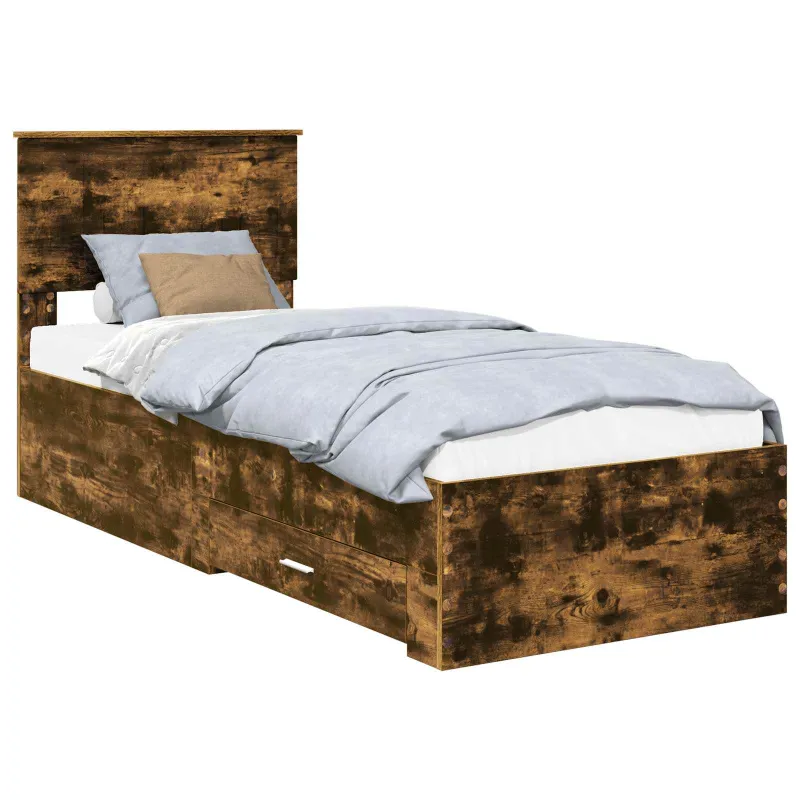 Lovos rėmas su galvūgalio Rūkyto ąžuolo ir sidabro 75 x 190 cm