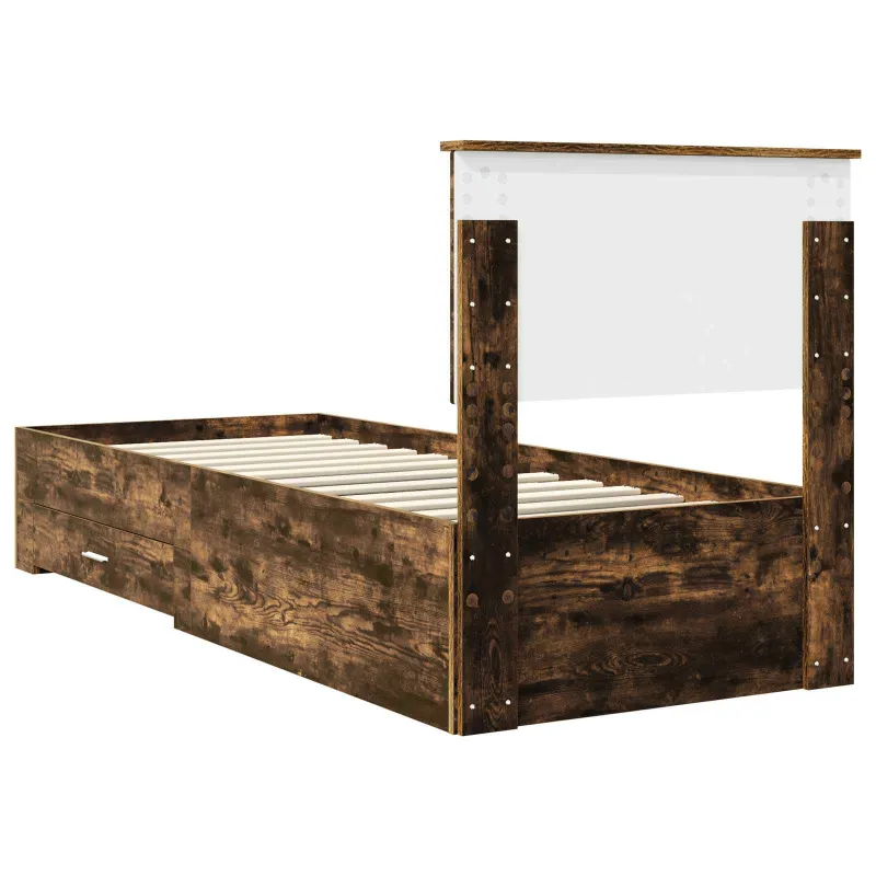 Lovos rėmas su galvūgalio Rūkyto ąžuolo ir sidabro 75 x 190 cm