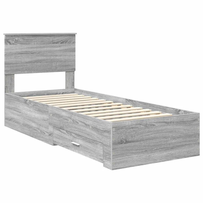 Lovos rėmas su galvūgalio Pilko Sonamos ir sidabro 75 x 190 cm