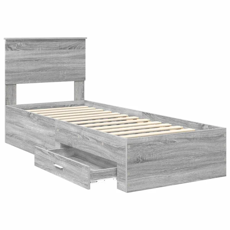 Lovos rėmas su galvūgalio Pilko Sonamos ir sidabro 75 x 190 cm