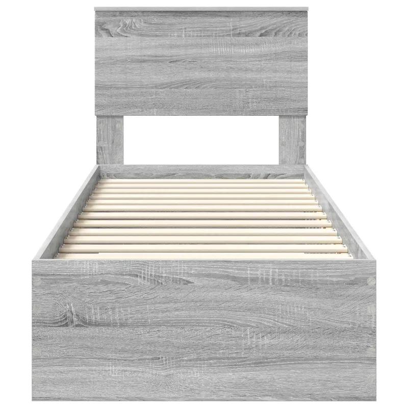Lovos rėmas su galvūgalio Pilko Sonamos ir sidabro 75 x 190 cm