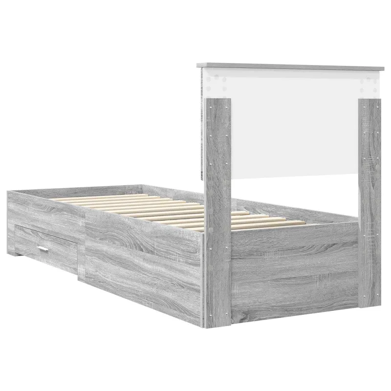 Lovos rėmas su galvūgalio Pilko Sonamos ir sidabro 75 x 190 cm