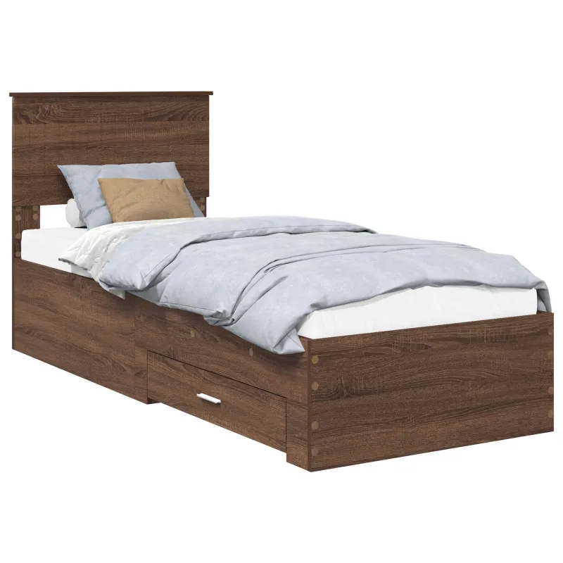 Lovos rėmas su galvūgalio Rudos ąžuolo ir sidabro 75 x 190 cm