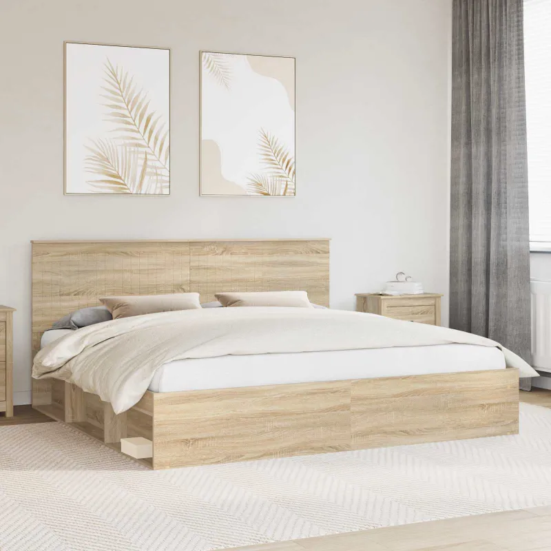 Lovos rėmas Sonoma 200 x 200 cm Kietos pušies mediena